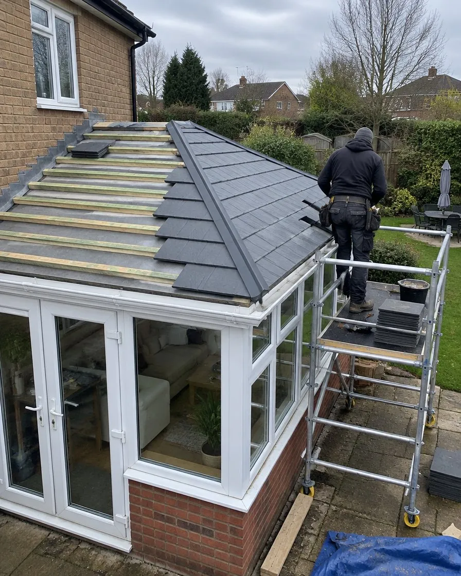 Conservatory roof replacement in Looe