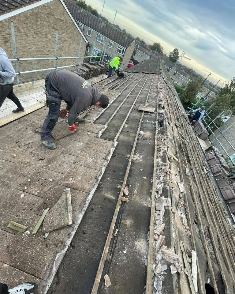 Roof strip and re-felt in progress in Looe
