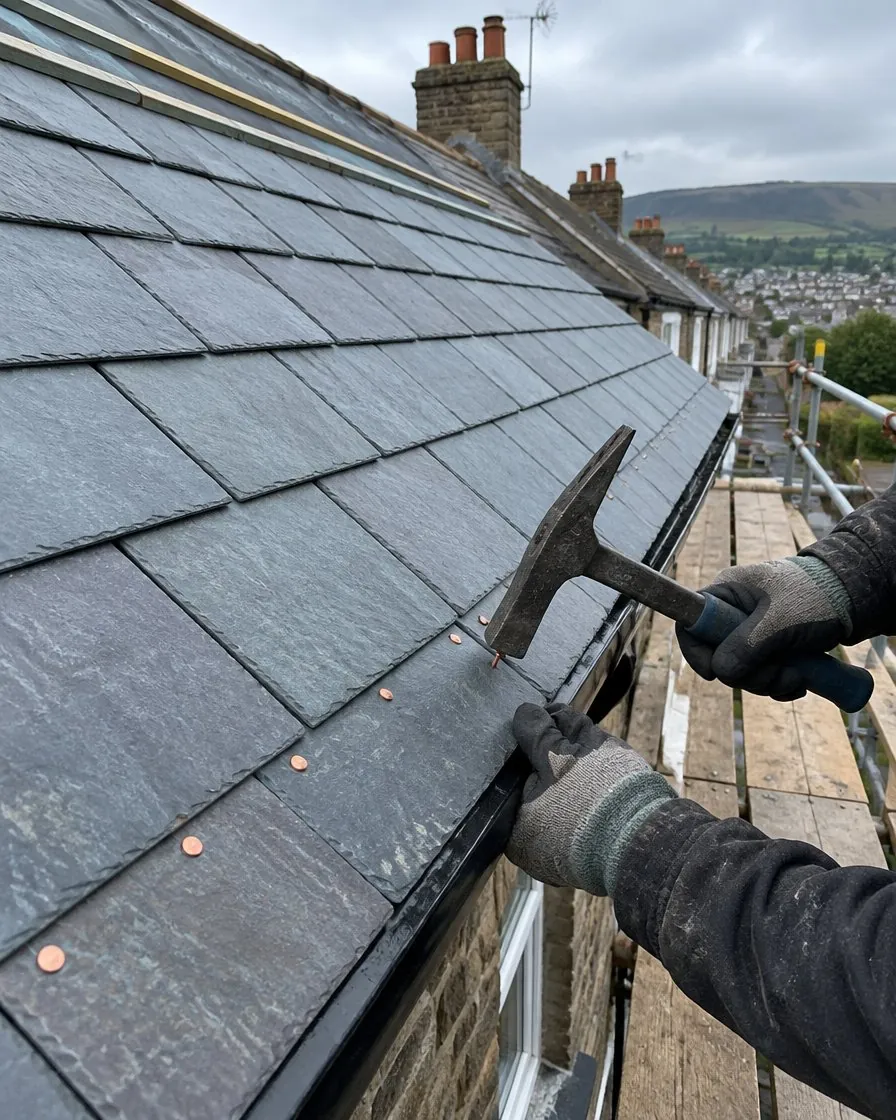 Slate roofing in Looe